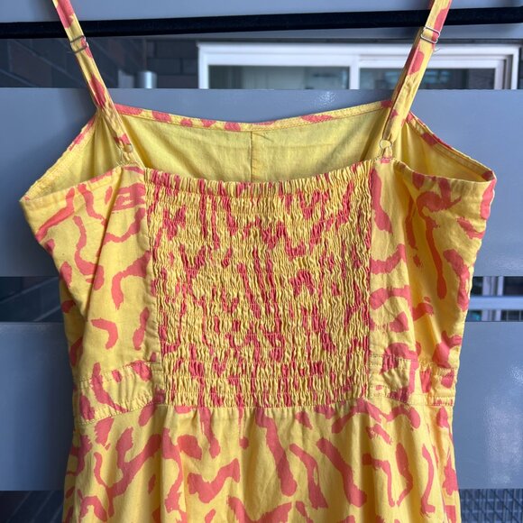 Derek Lam Collective Yellow Scribble Dress Size IT 40 - Picture 4 of 7